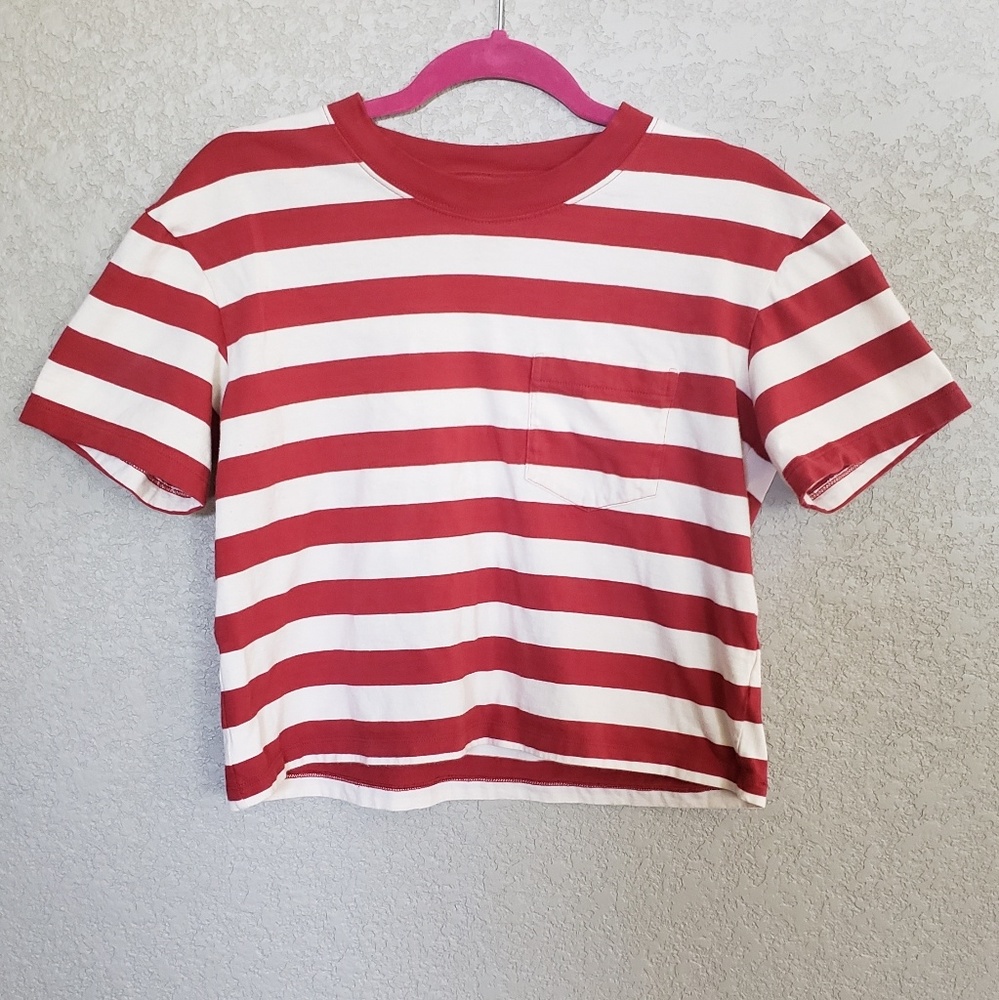 Madewell stripped cropped teee
